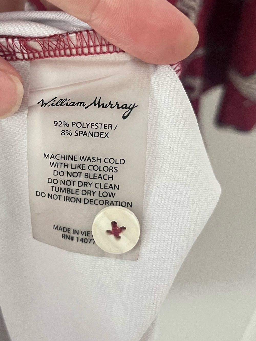 William Murray Golf Polo Men’s XL Red Here Kitty Kitty Flying Cheetah UPF 50+ - Picture 5 of 9